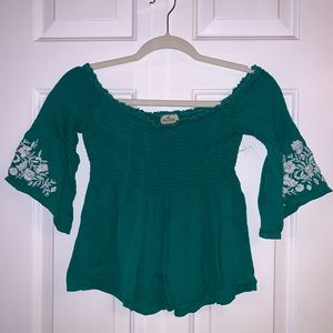 Embroidered Crop top